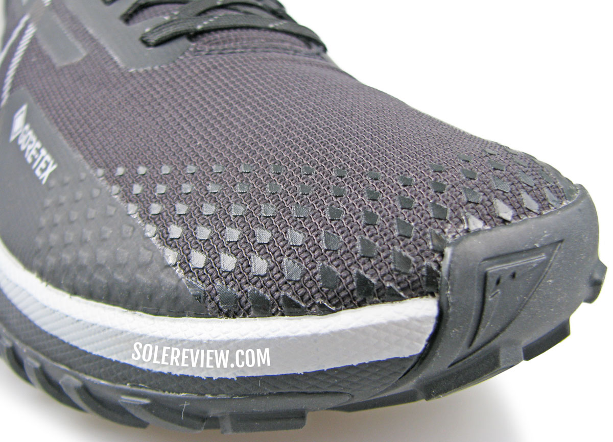 The toe bumper of the Nike Pegasus Trail 4 Gore-Tex.