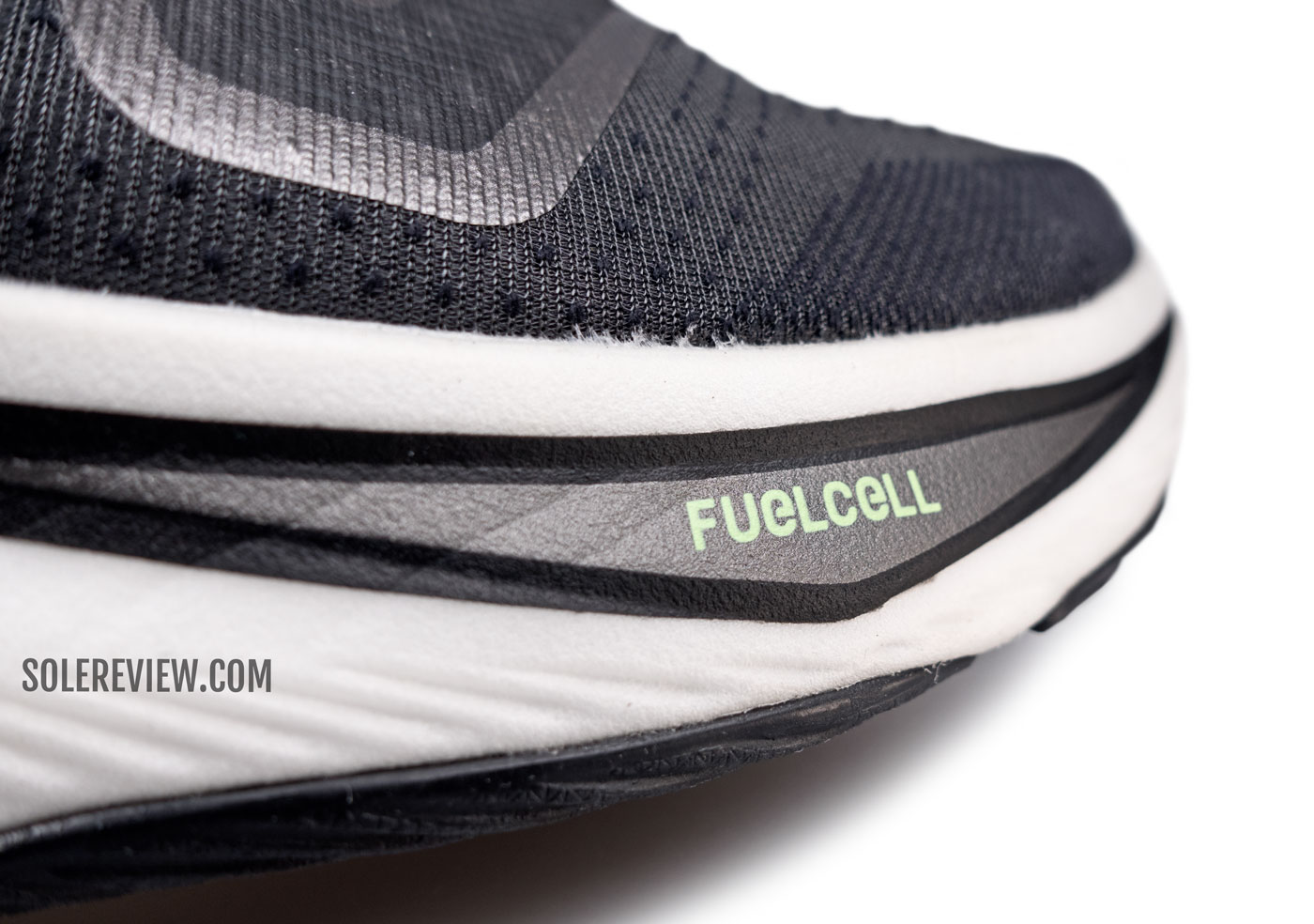 The Fuelcell foam midsole of the New Balance Rebel V3.