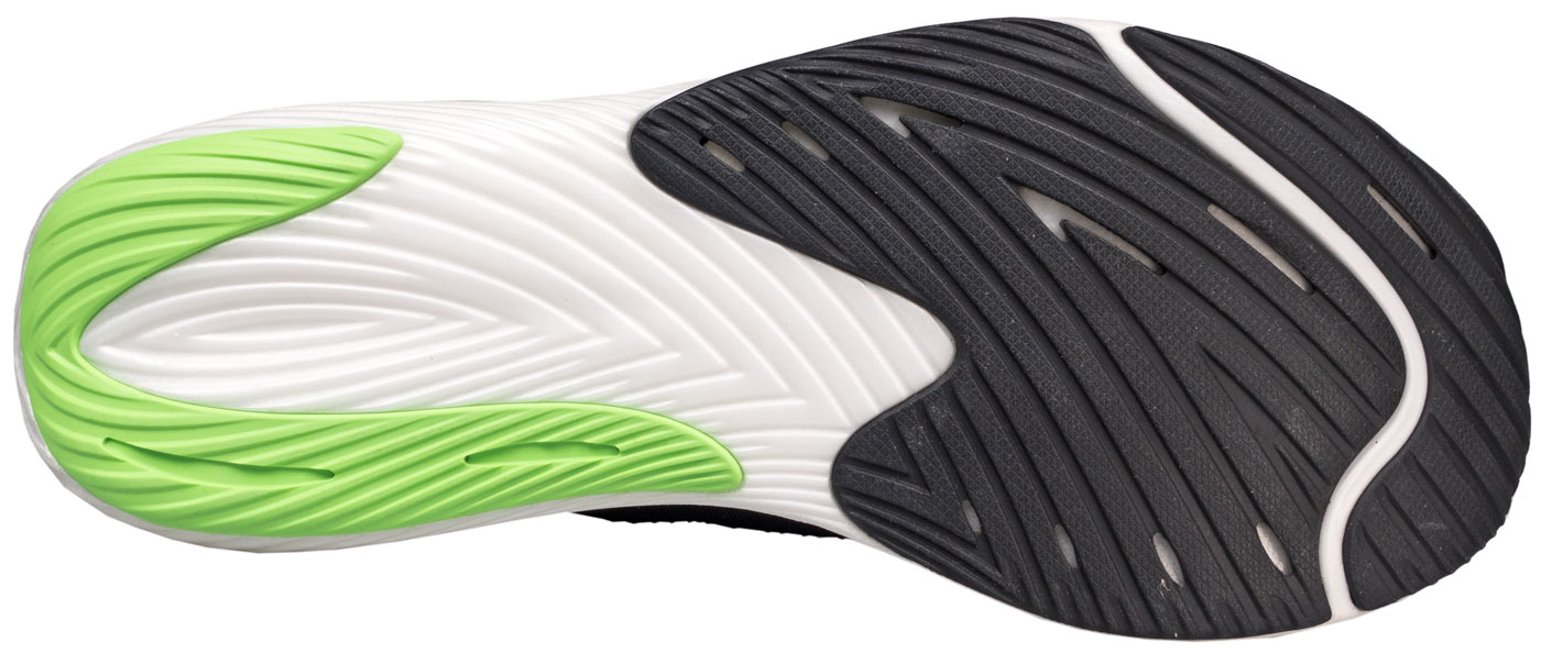 The outsole of the New Balance Fuelcell Rebel V3.