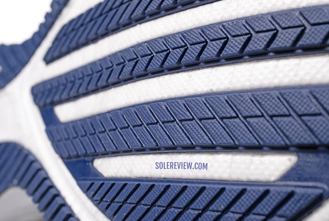 The forefoot outsole of the Saucony Triumph 20.