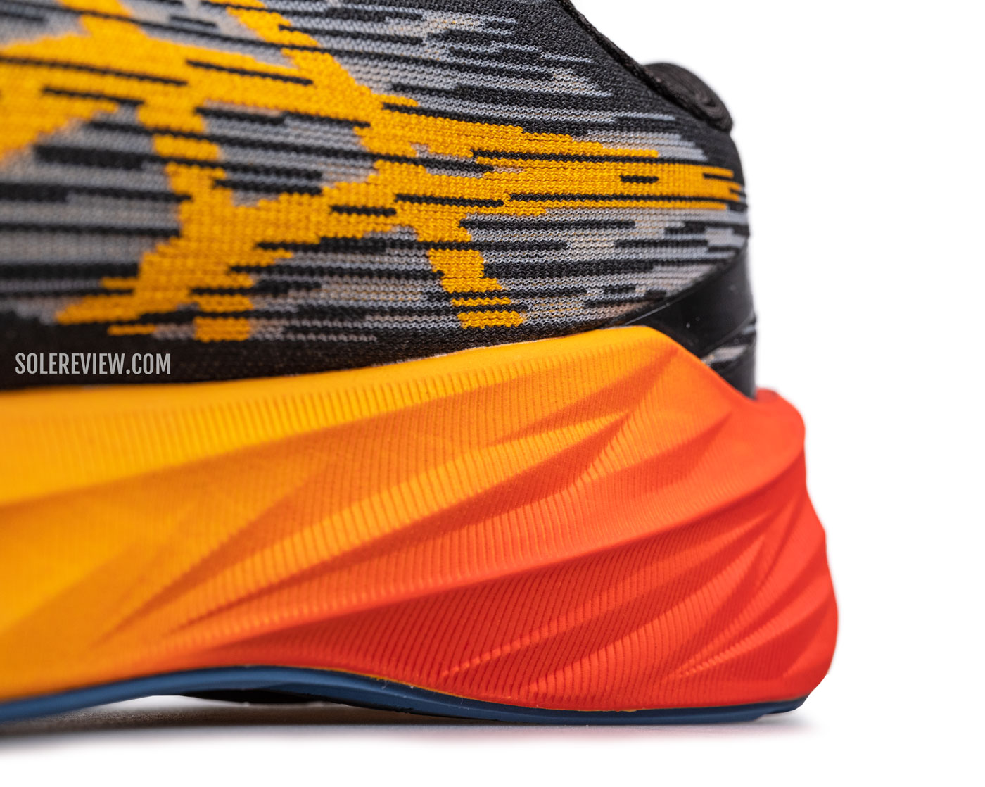 The midsole sidewall of the Asics Novablast 3.
