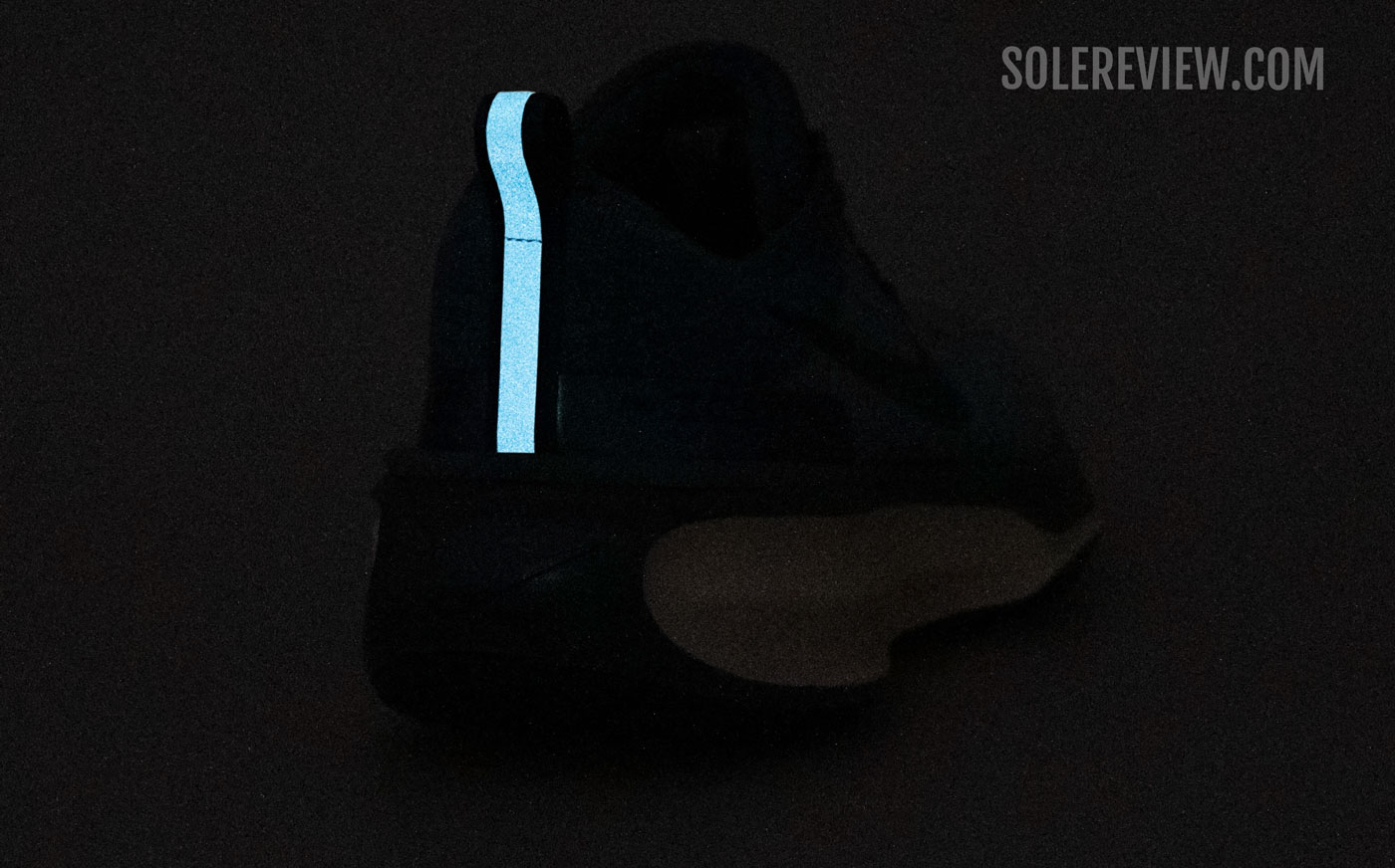 The reflective heel of the Nike Invincible Run 3.