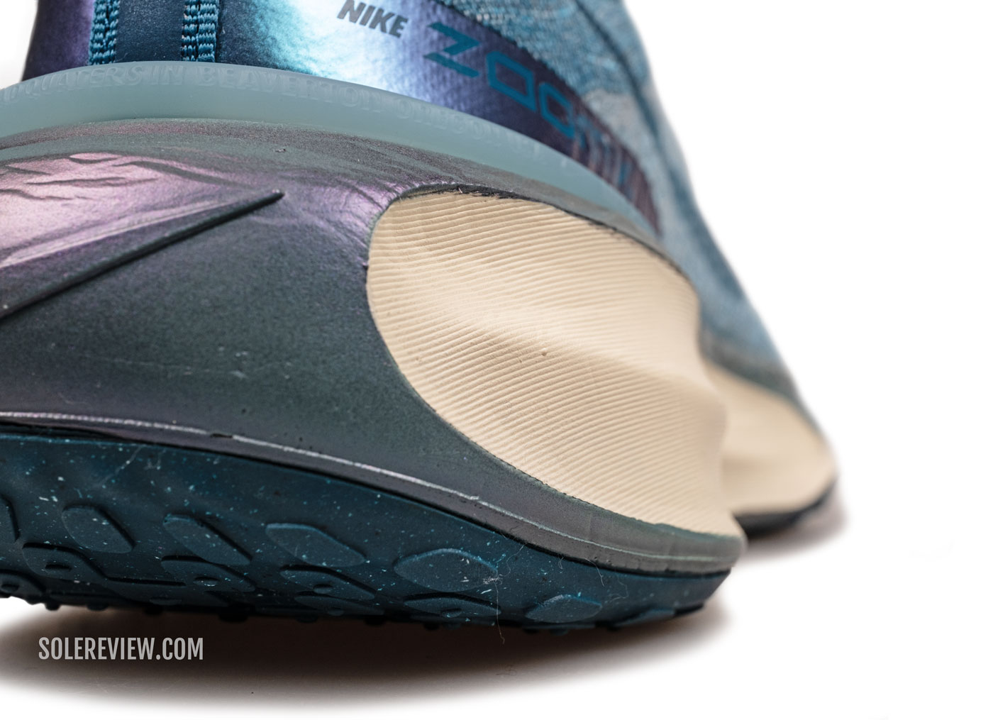 The grooved sidewall of the Nike ZoomX Invincible Run 3.