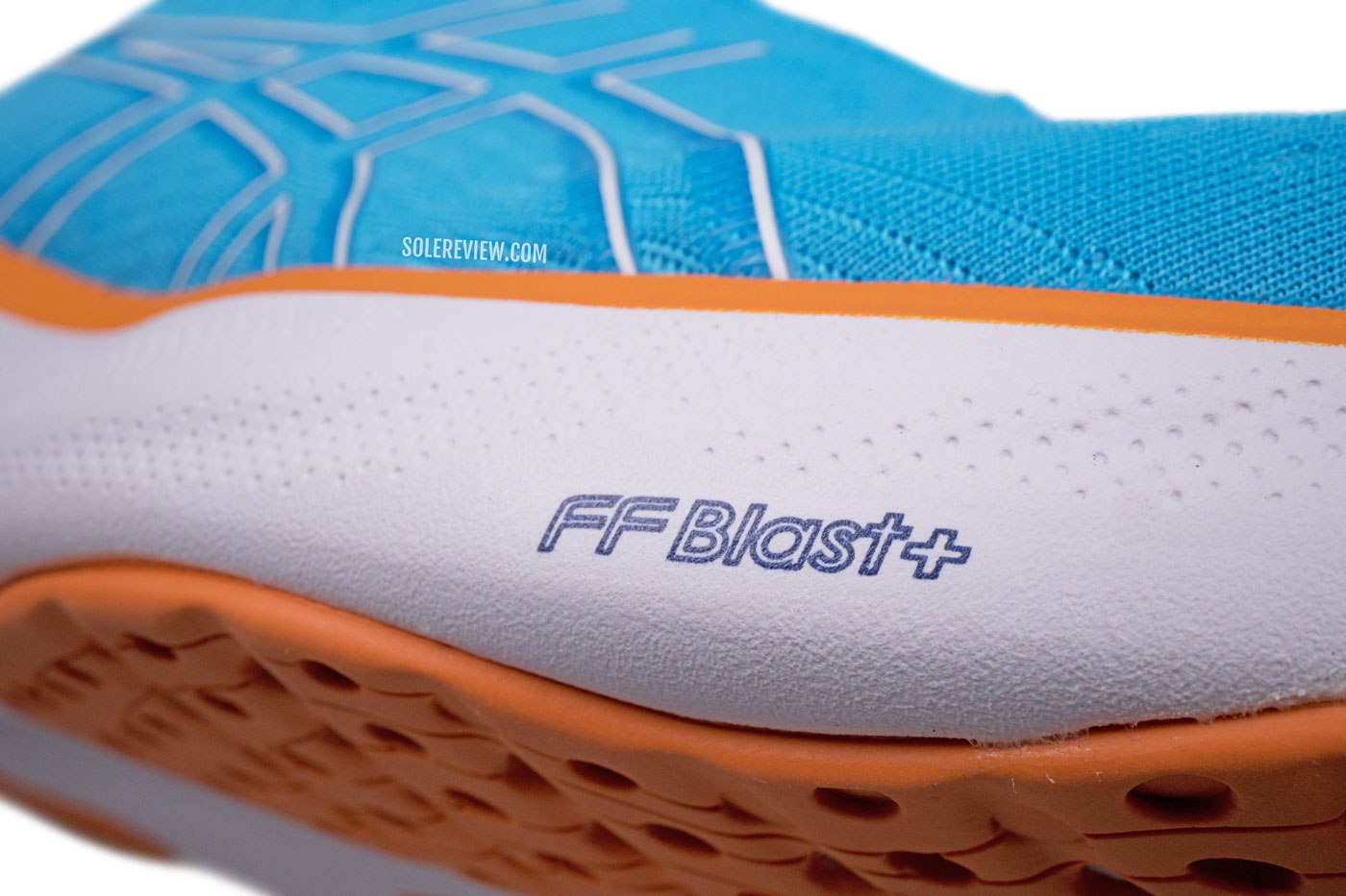 The Flytefoam Blast+ midsole of the Asics Nimbus 25.