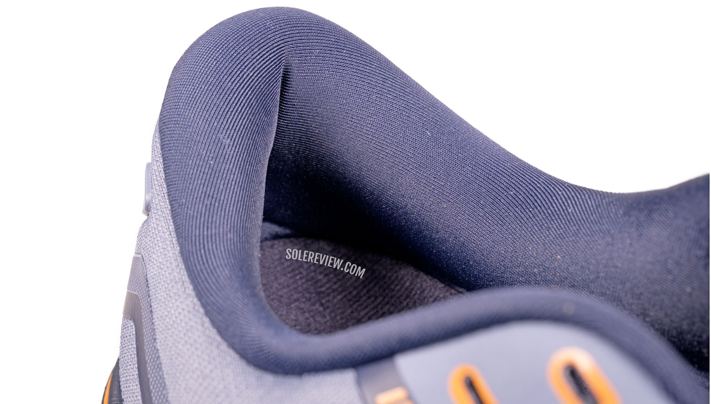 The heel collar of the Brooks Ghost 15.