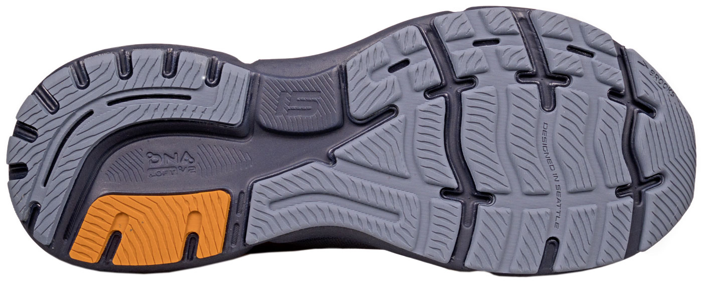 The outsole of the Brooks Ghost 15.