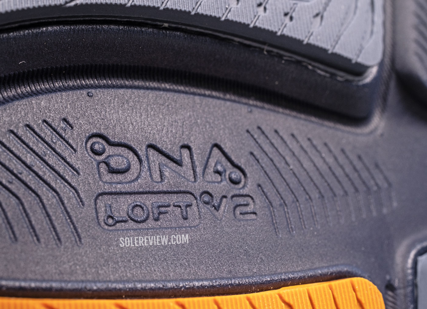 The DNA Loft foam of the Brooks Ghost 15.