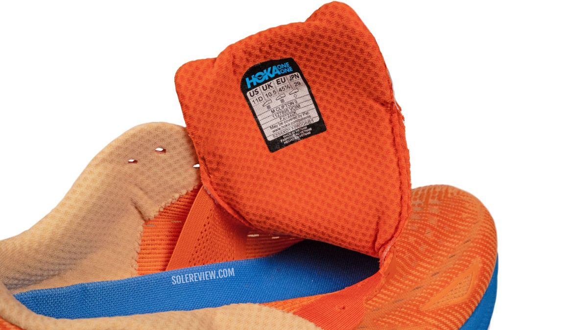 Hoka_Clifton_9_half_sleeve The half inner sleeve of the Hoka Clifton 9.