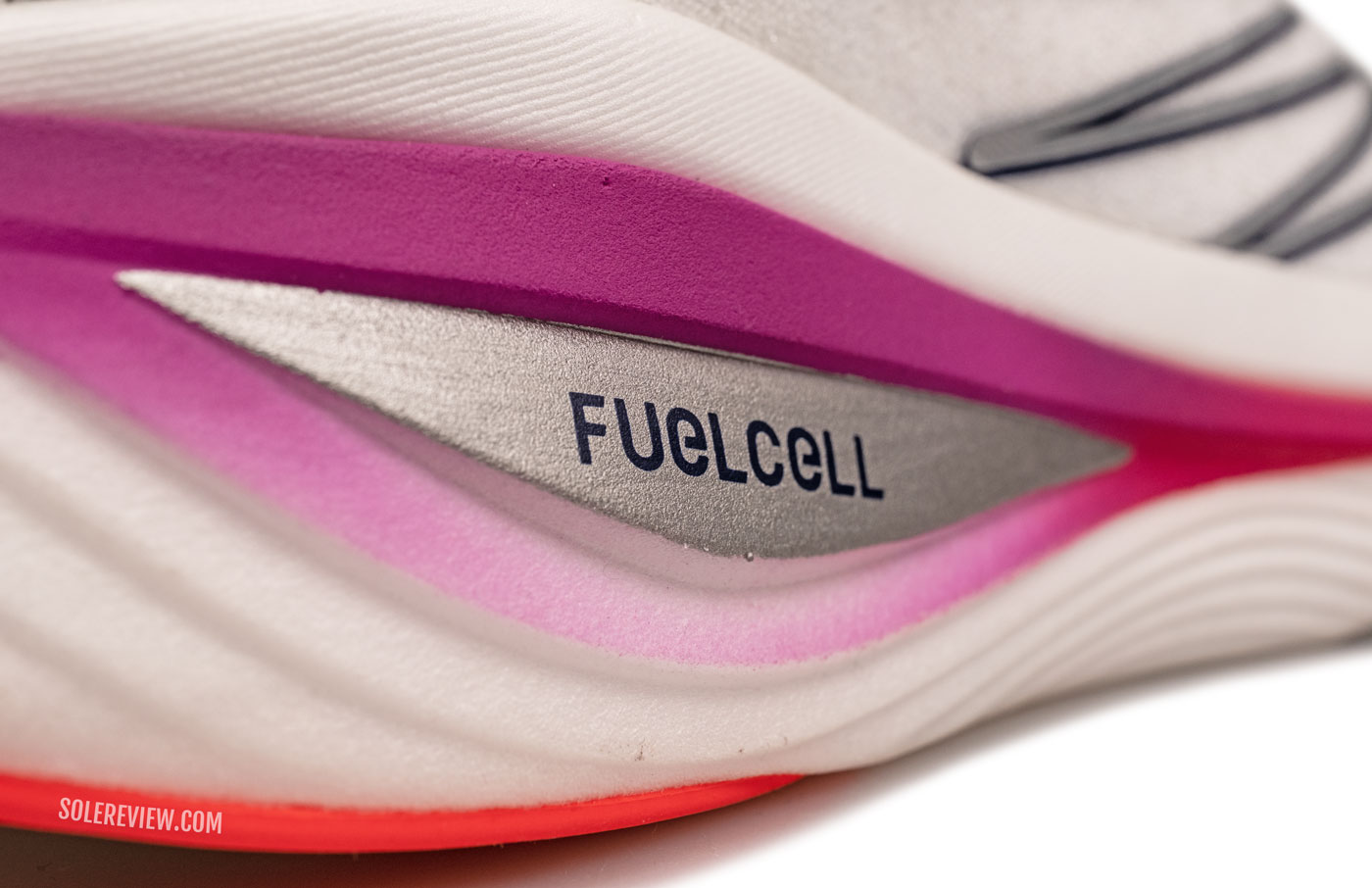 The Fuelcell foam of the New Balance SC Elite V3.