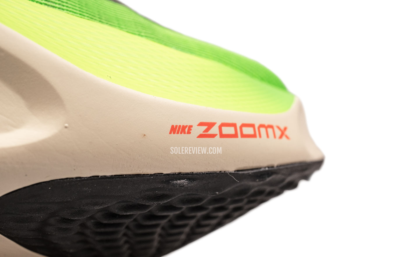 The ZoomX midsole of the Nike Zoom Fly 5.