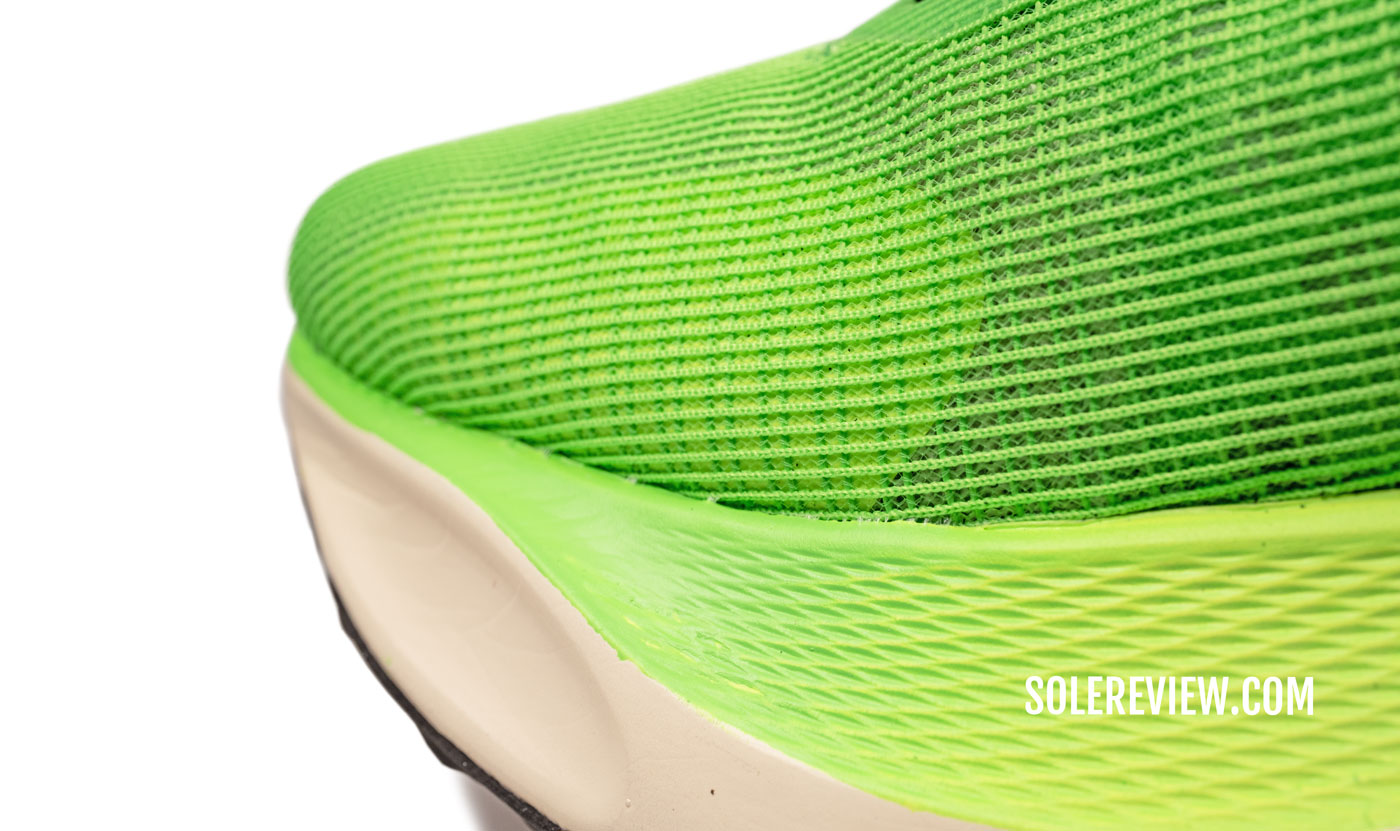 The internal toe bumper of the Nike Zoom Fly 5.