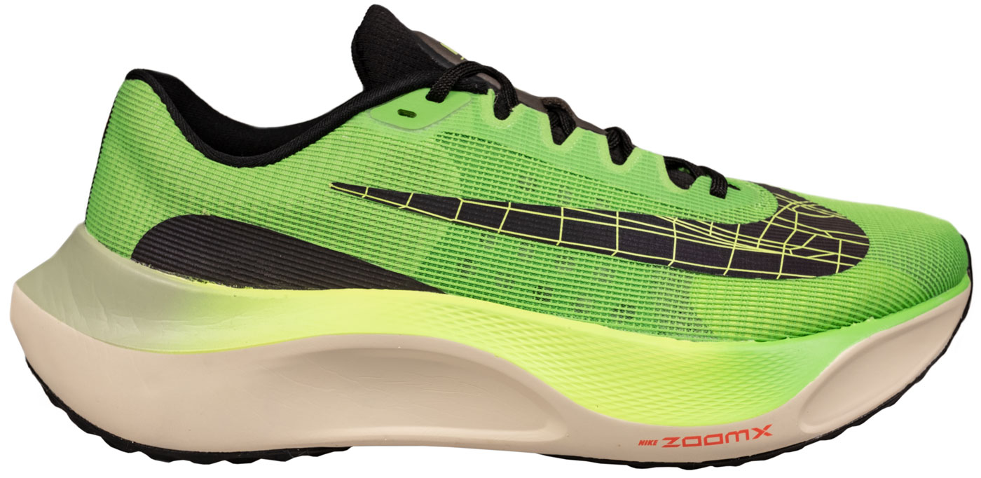 The side profile of the Nike Zoom Fly 5.