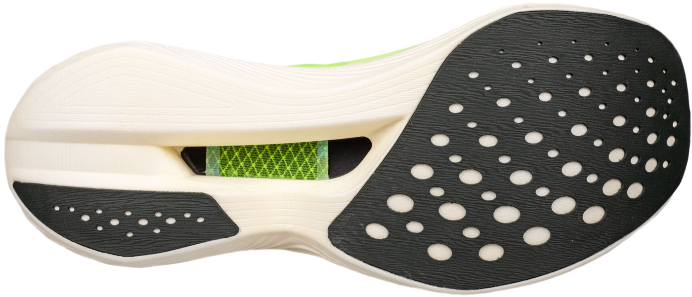 The outsole of the Saucony Endorphin Elite.
