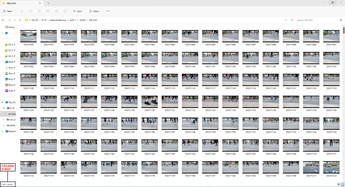 An album of marathon pictures