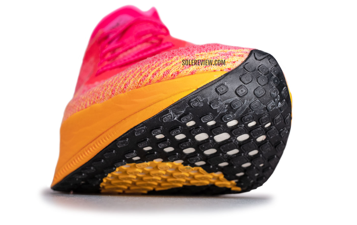 The toe spring of the Nike Vaporfly 3.