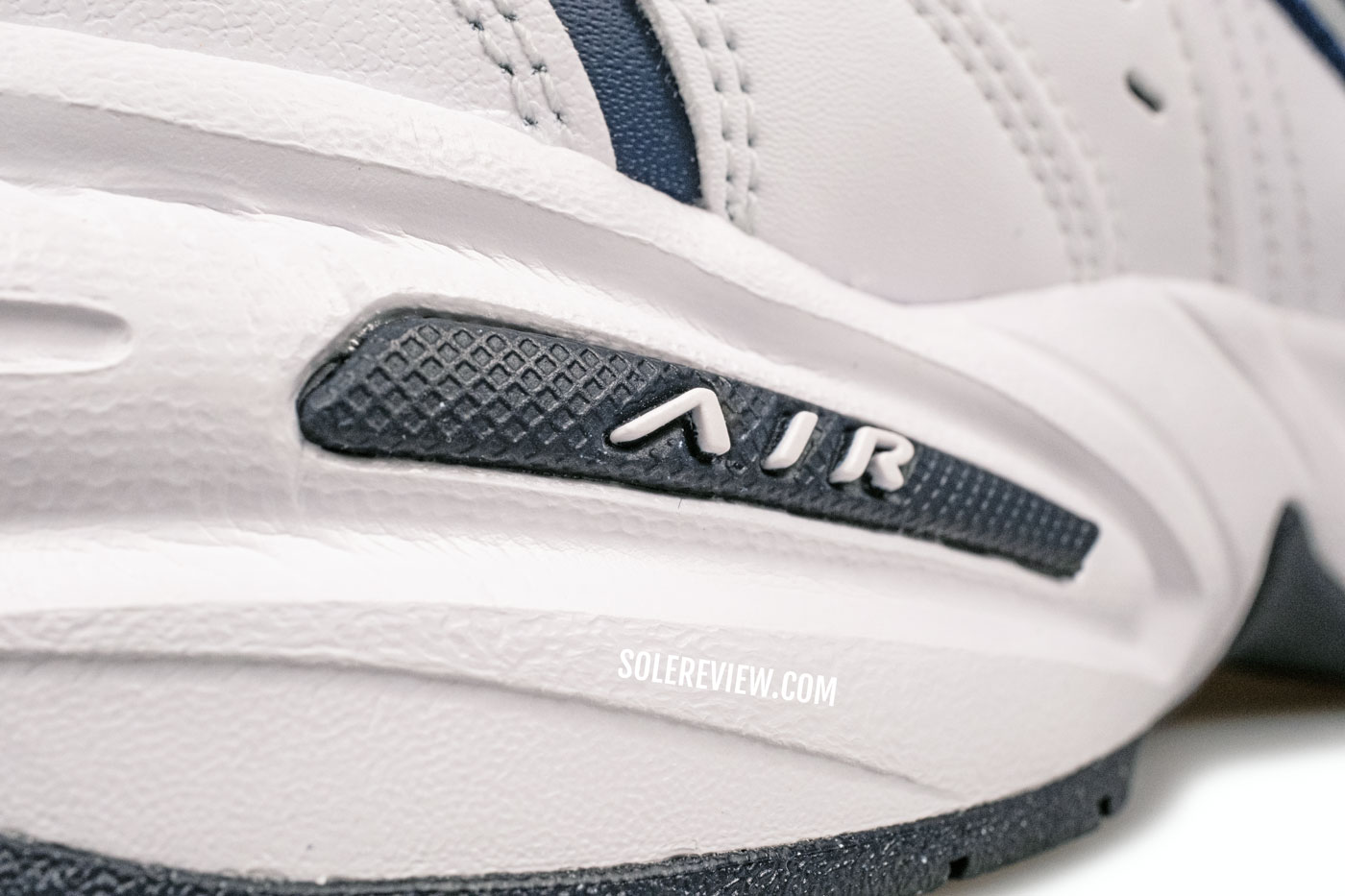 The full-length Air bag on the Nike Monarch IV.
