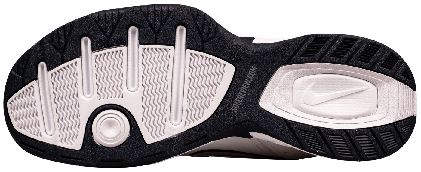 The outsole of the Nike Monarch IV.