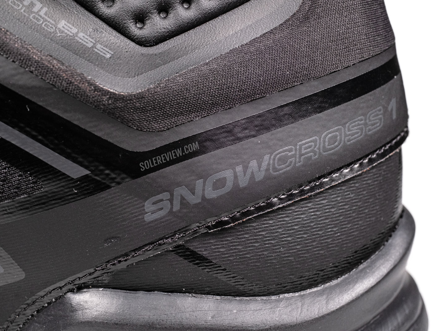 The heel counter of the Salomon Snowcross.