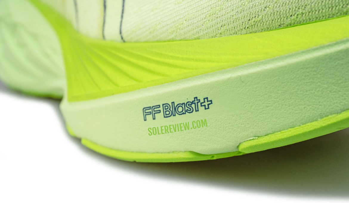 The Flytefoam Blast+ midsole of the Asics Novablast 4.