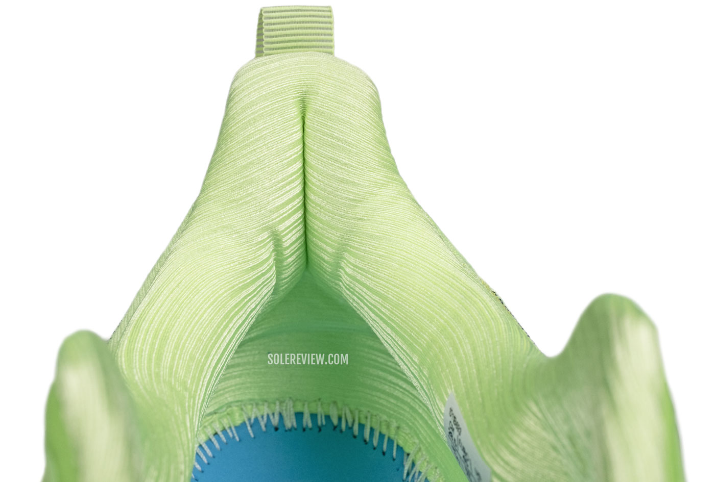 The heel collar of the Asics Novablast 4.