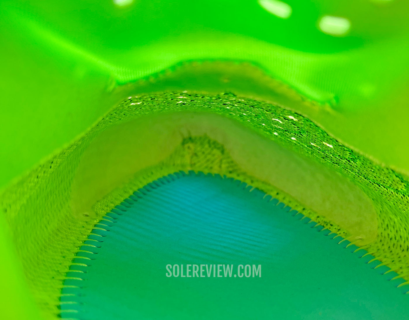 The interiors of the Asics Novablast 4.