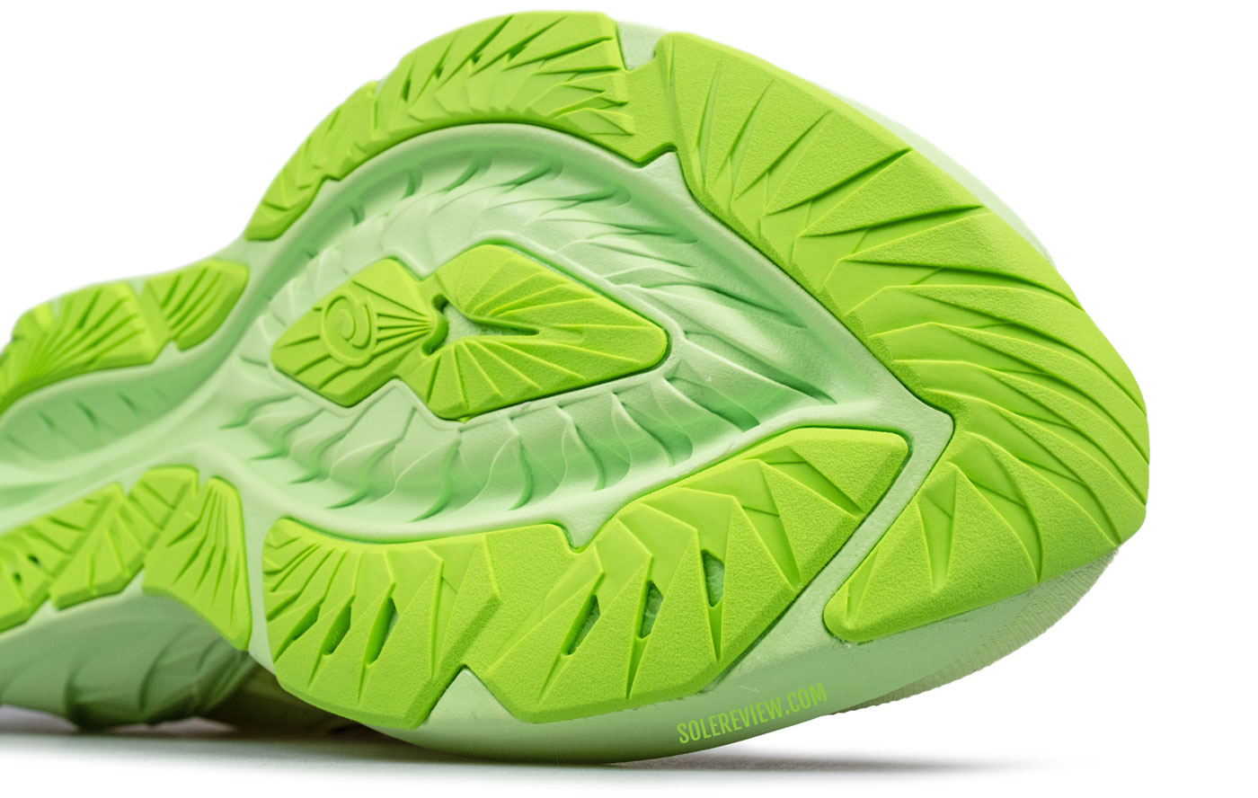 The forefoot outsole of the Asics Novablast 4.