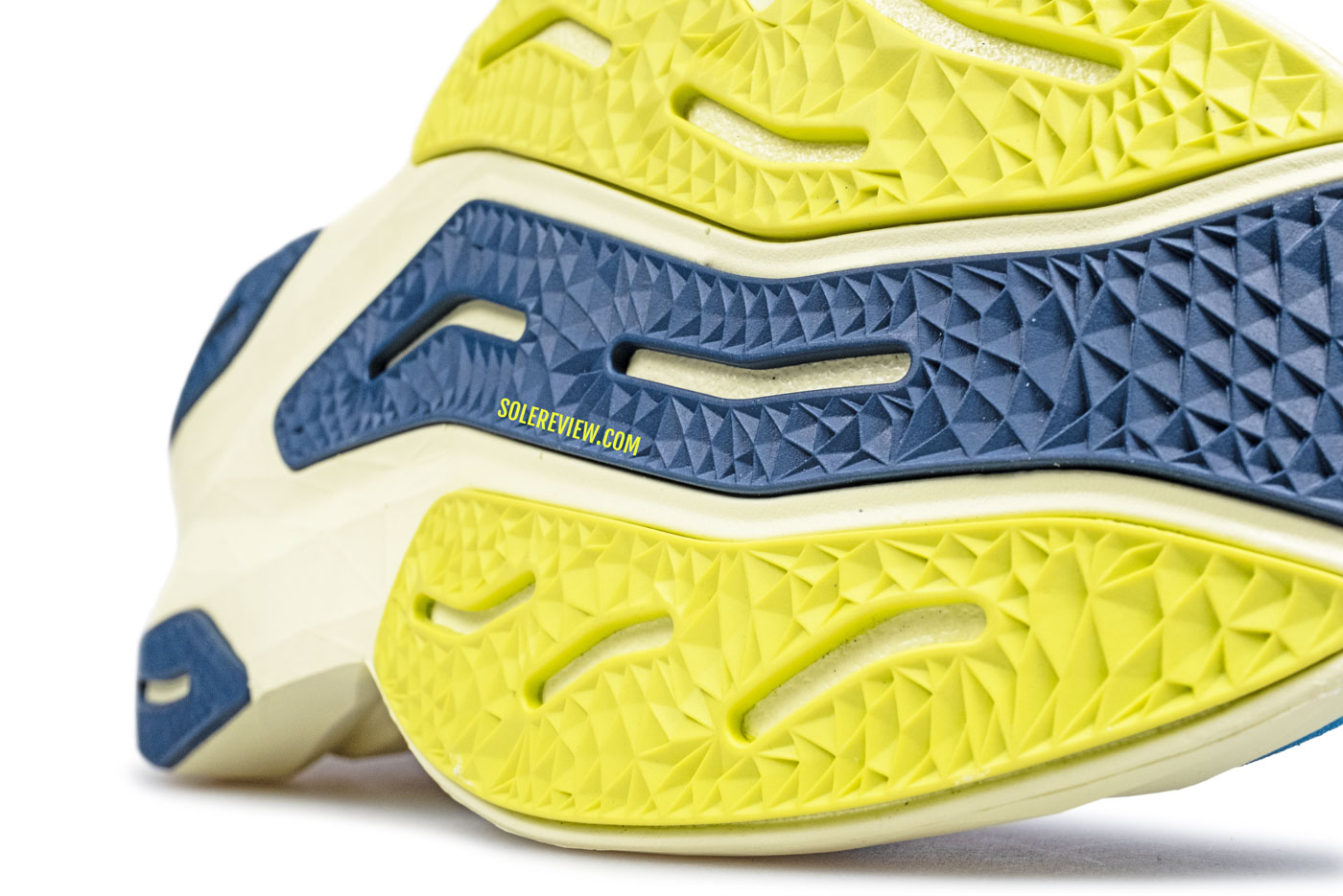 The forefoot outsole of the New Balance Fuelcell Rebel V4.