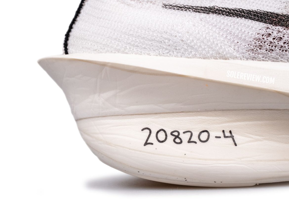 Nike_Alphafly_3_heel_bevel The heel bevel of the Nike Alphafly 3.