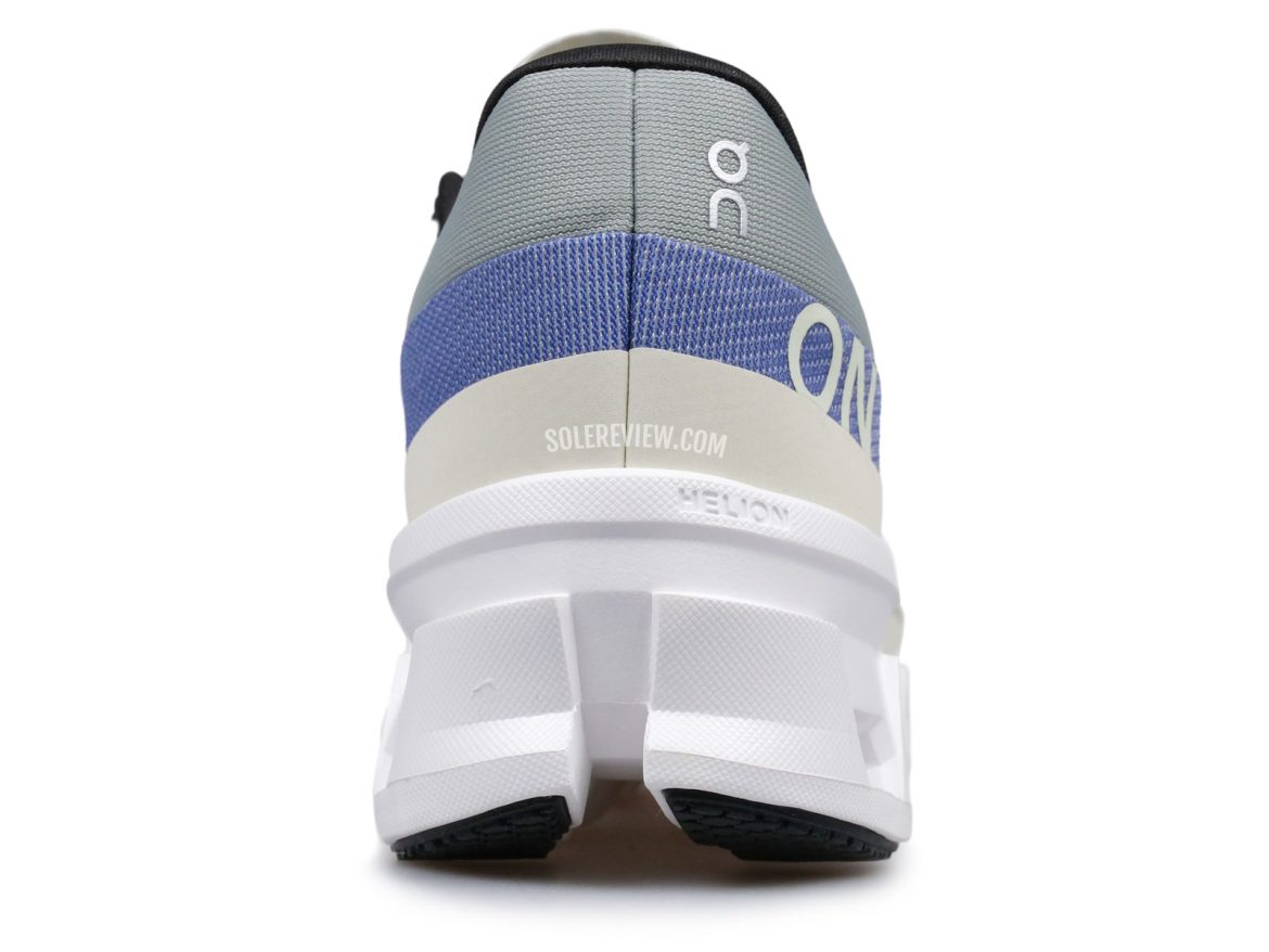 The heel view of the ON Cloudmonster 2.
