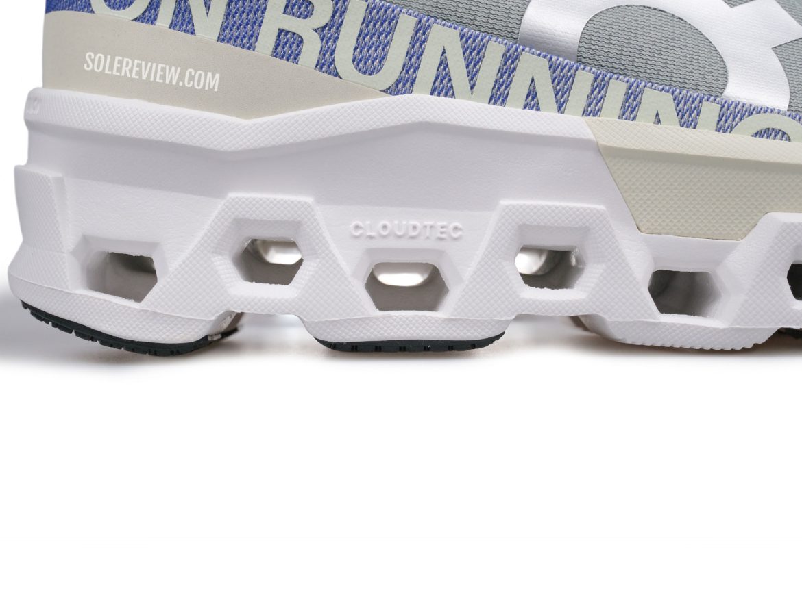 The Cloudtec midsole of the ON Cloudmonster 2.