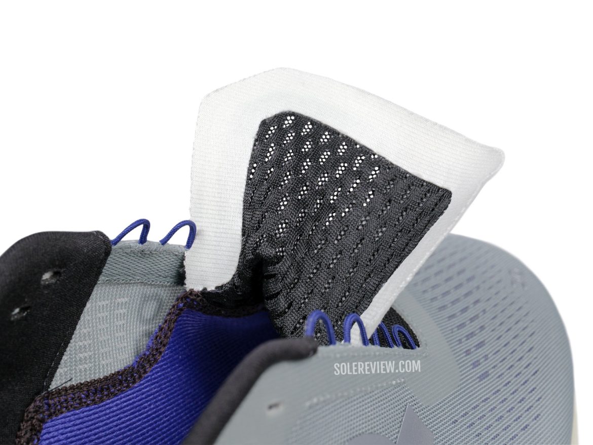The breathable tongue of the ON Cloudmonster 2.