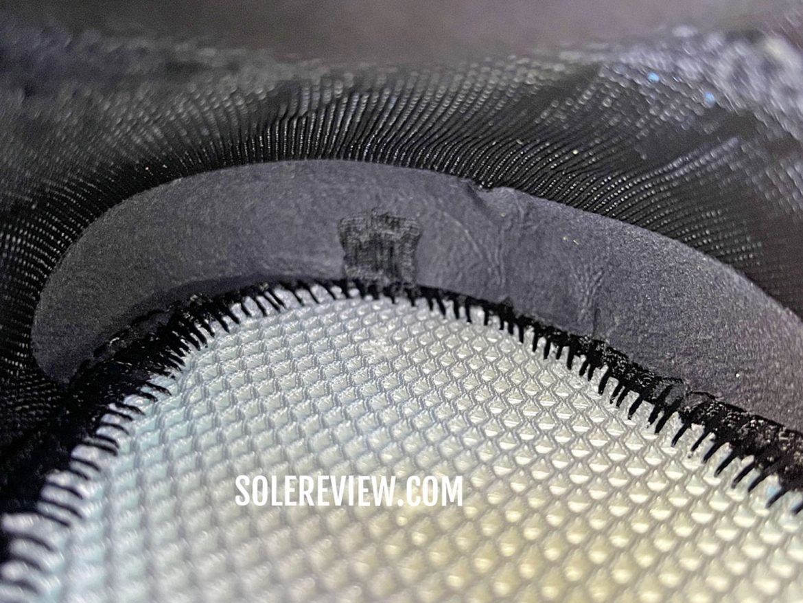 The interior of the Puma Velocity Nitro 3.