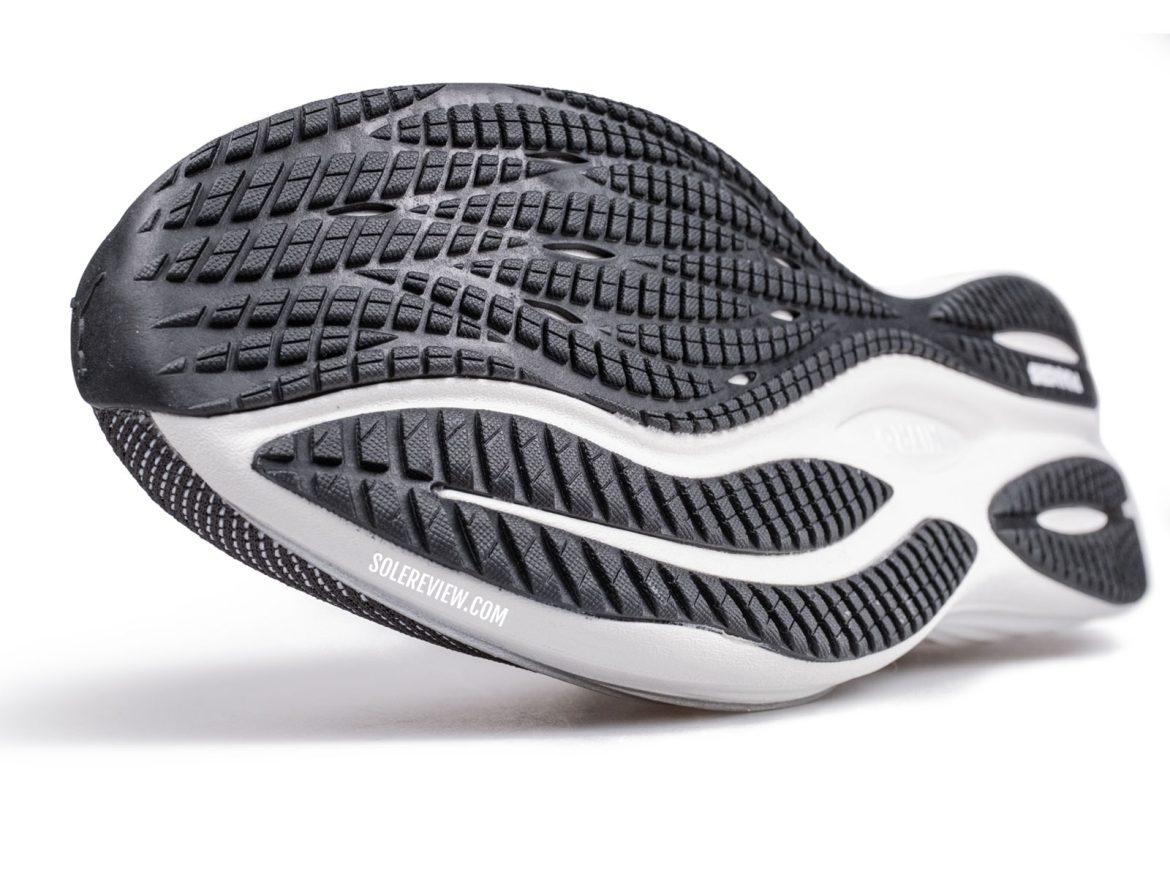 The forefoot outsole of the Puma Velocity Nitro 3.
