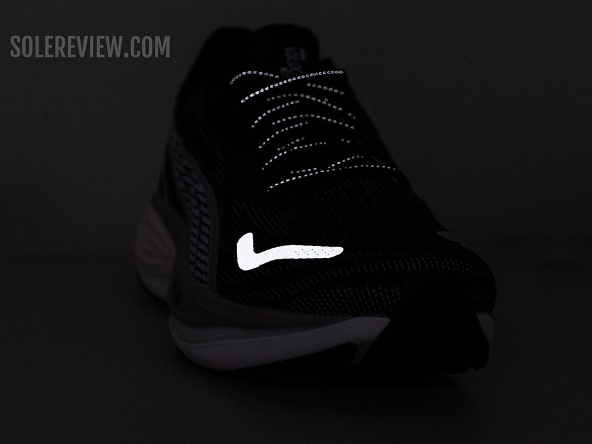 The reflective toe box of the Puma Velocity Nitro 3.