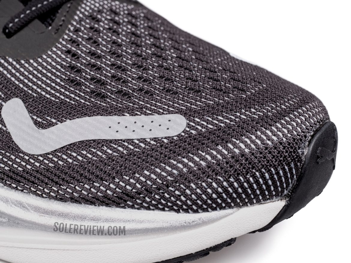 The toe box of the Puma Velocity Nitro 3.