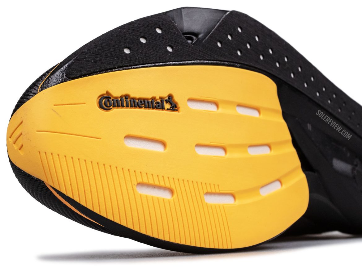 The Continental rubber outsole of the adidas Takumi Sen 10.