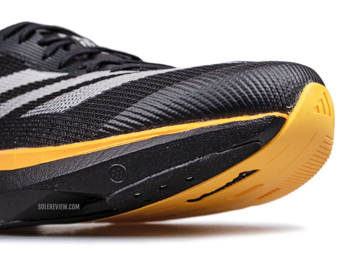 The toe spring of the adidas Takumi Sen 10.