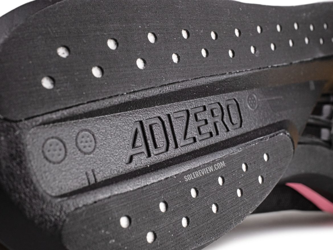 The transition groove of the adidas Takumi Sen 10.