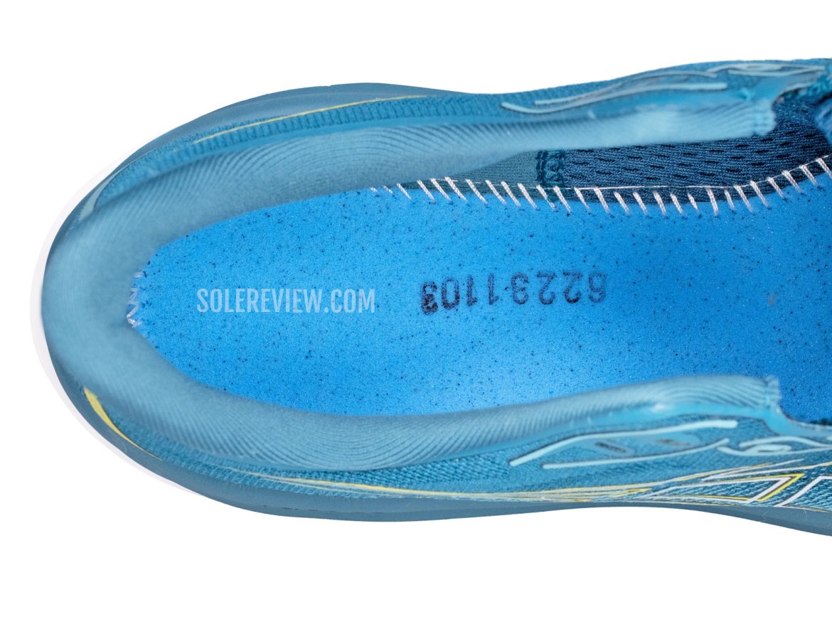 The foam lasting of the Asics Cumulus 26.