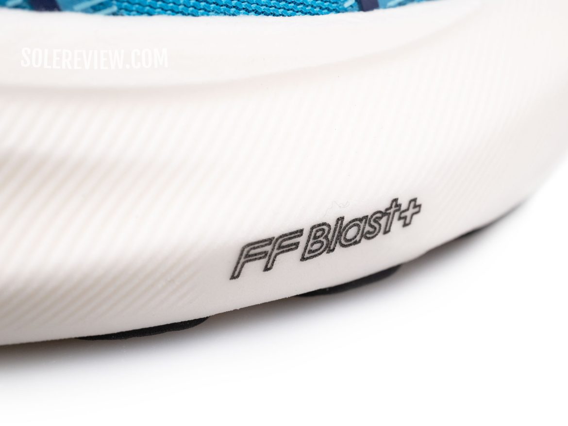 The FF Blast+ foam of the Asics Kayano 31.