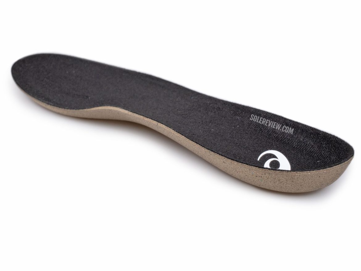 The removable footbed of the Asics Kayano 31.