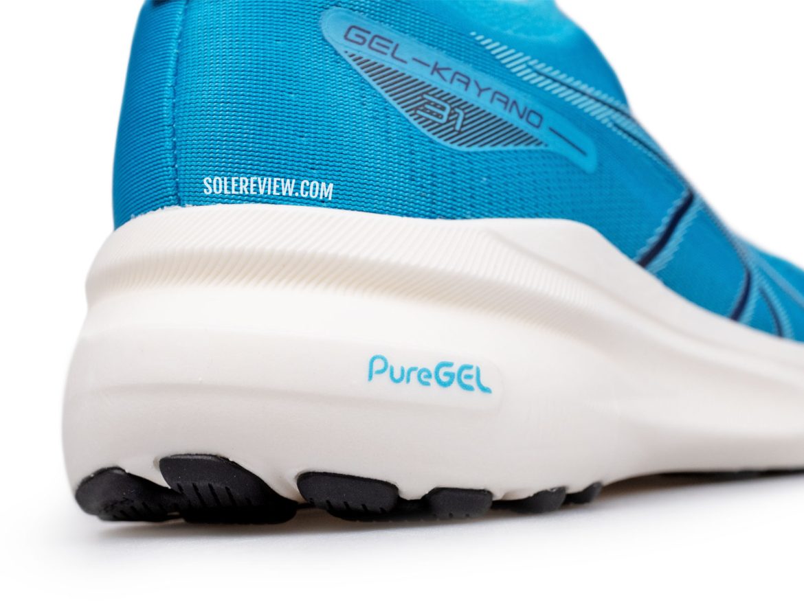 The midsole of the Asics Kayano 31.