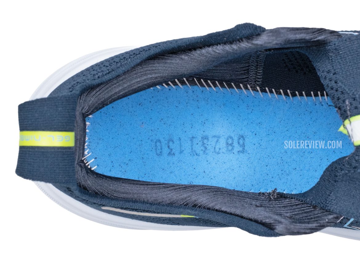 The foam lasting of the Asics Nimbus 26.