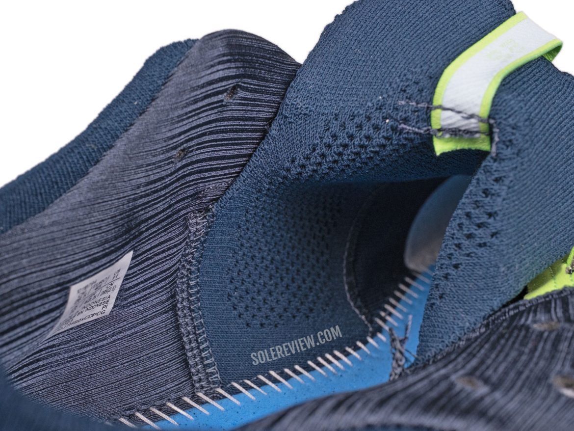 The inner gusset of the Asics Nimbus 26.