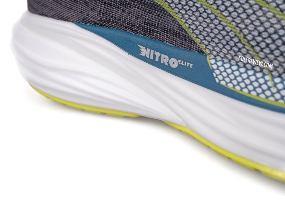 The Nitro Elite foam midsole of the Puma Deviate Nitro 2.