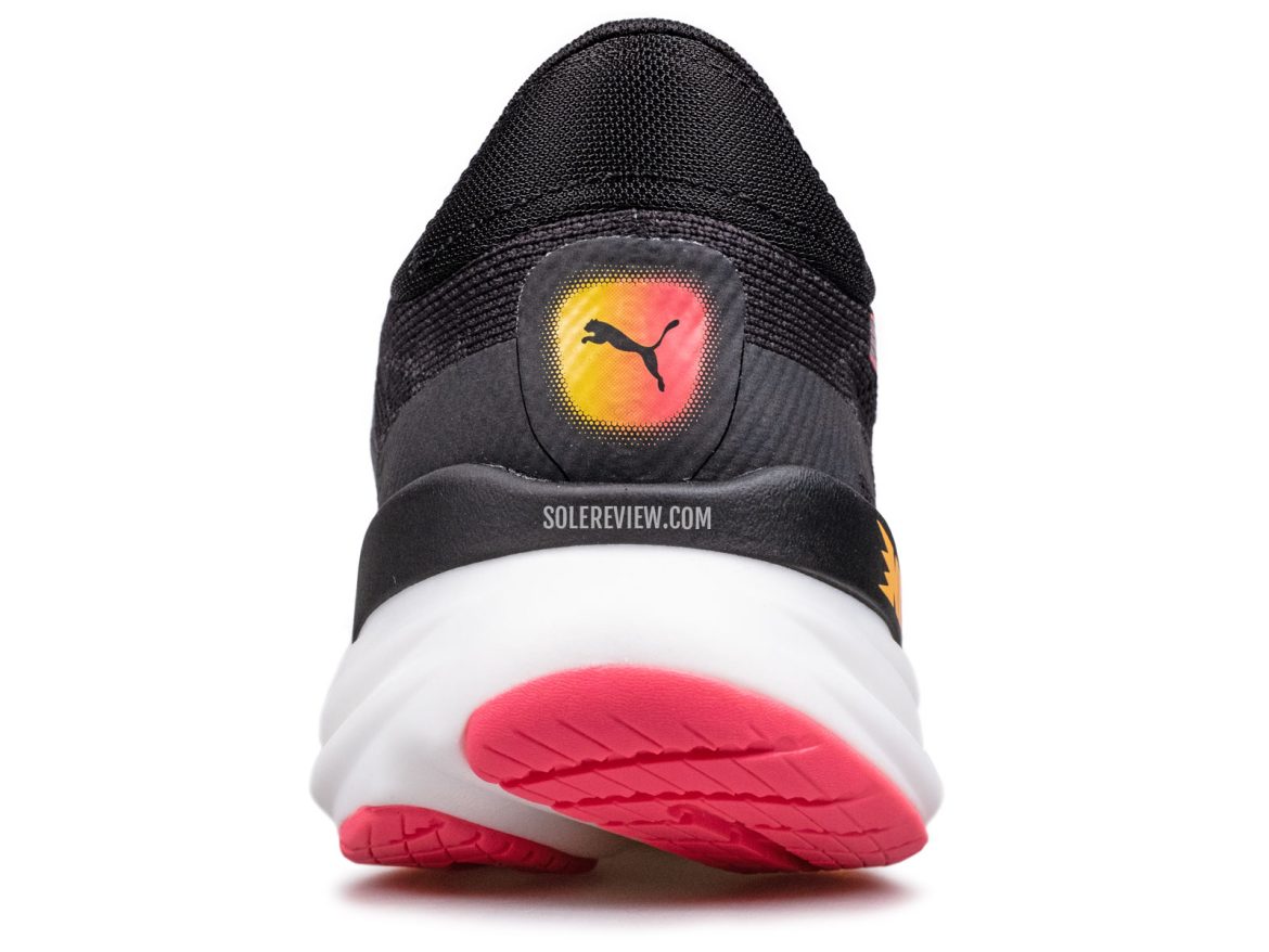 The heel view of the Puma Magnify Nitro 2.