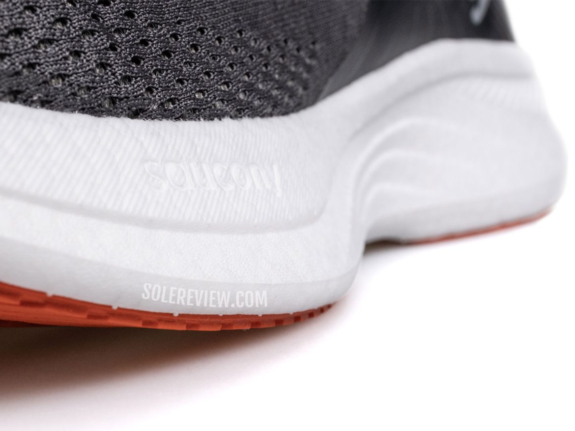 The midsole of the Saucony Ride 17.