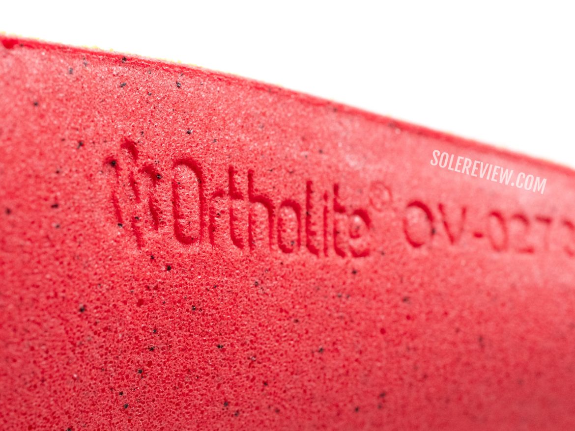 The Ortholite insole of the Saucony Triumph 22.