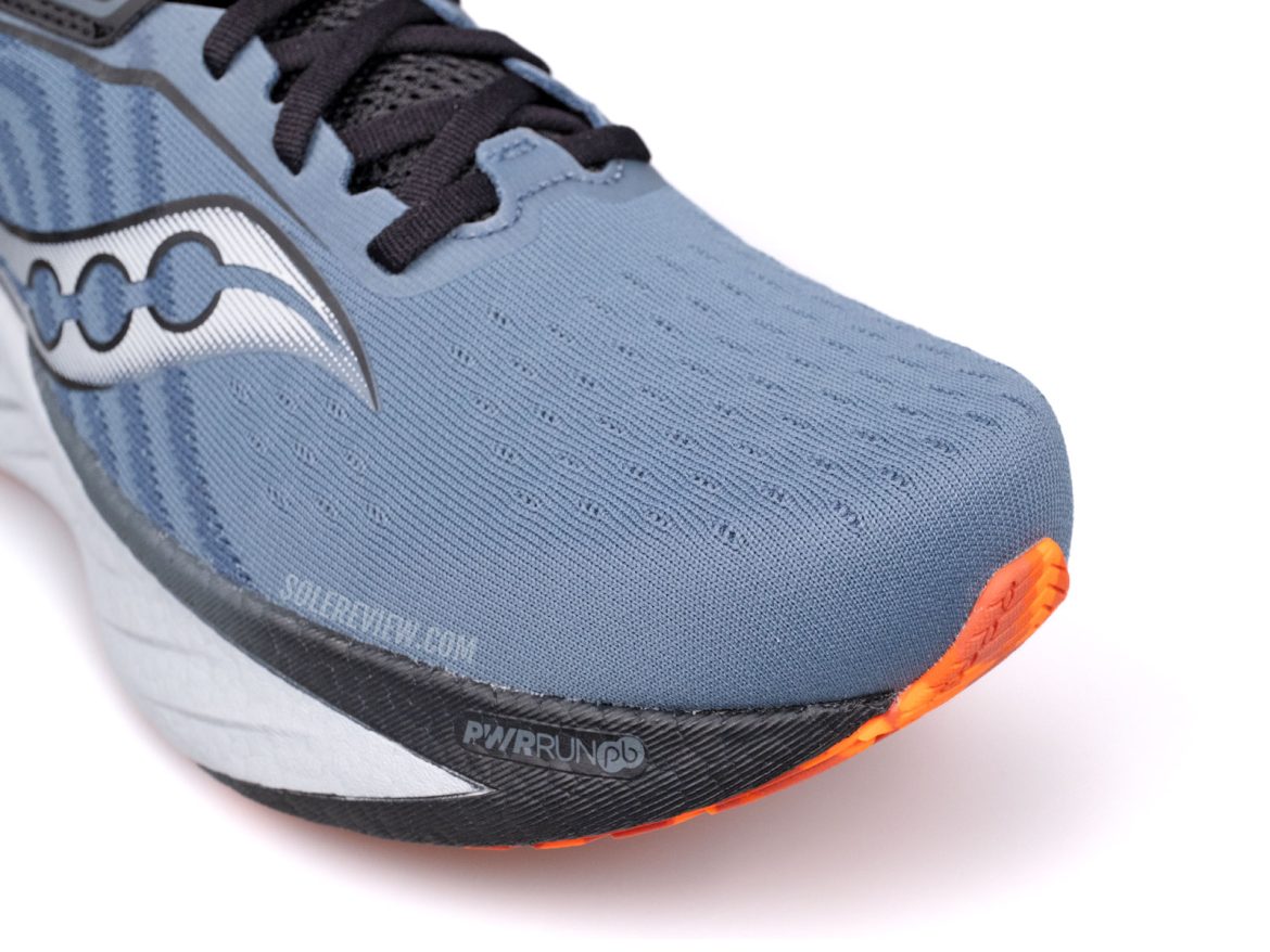 The toe box of the Saucony Triumph 22.