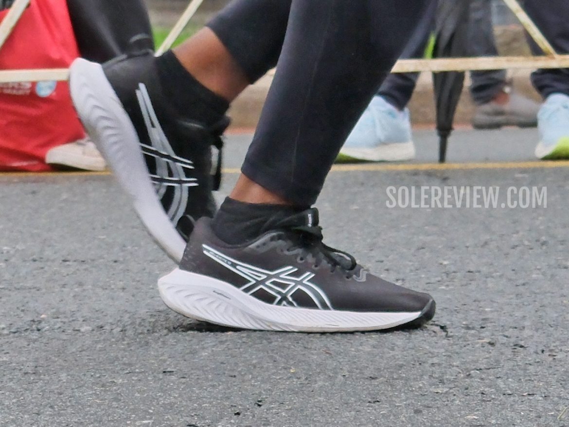 The Asics Gel Excite 10 on the road.